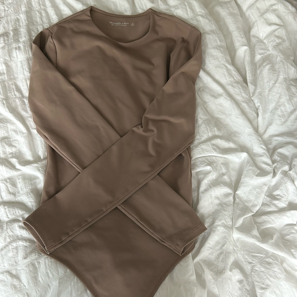 Brown Abercrombie and fitch long sleeve bodysuit